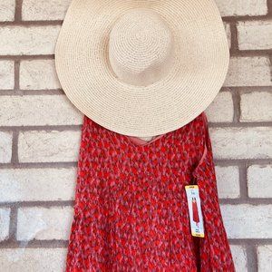 JOIE TEA ROSE COTTON LINED TIERED MAXI SUNDRESS ALL SIZES